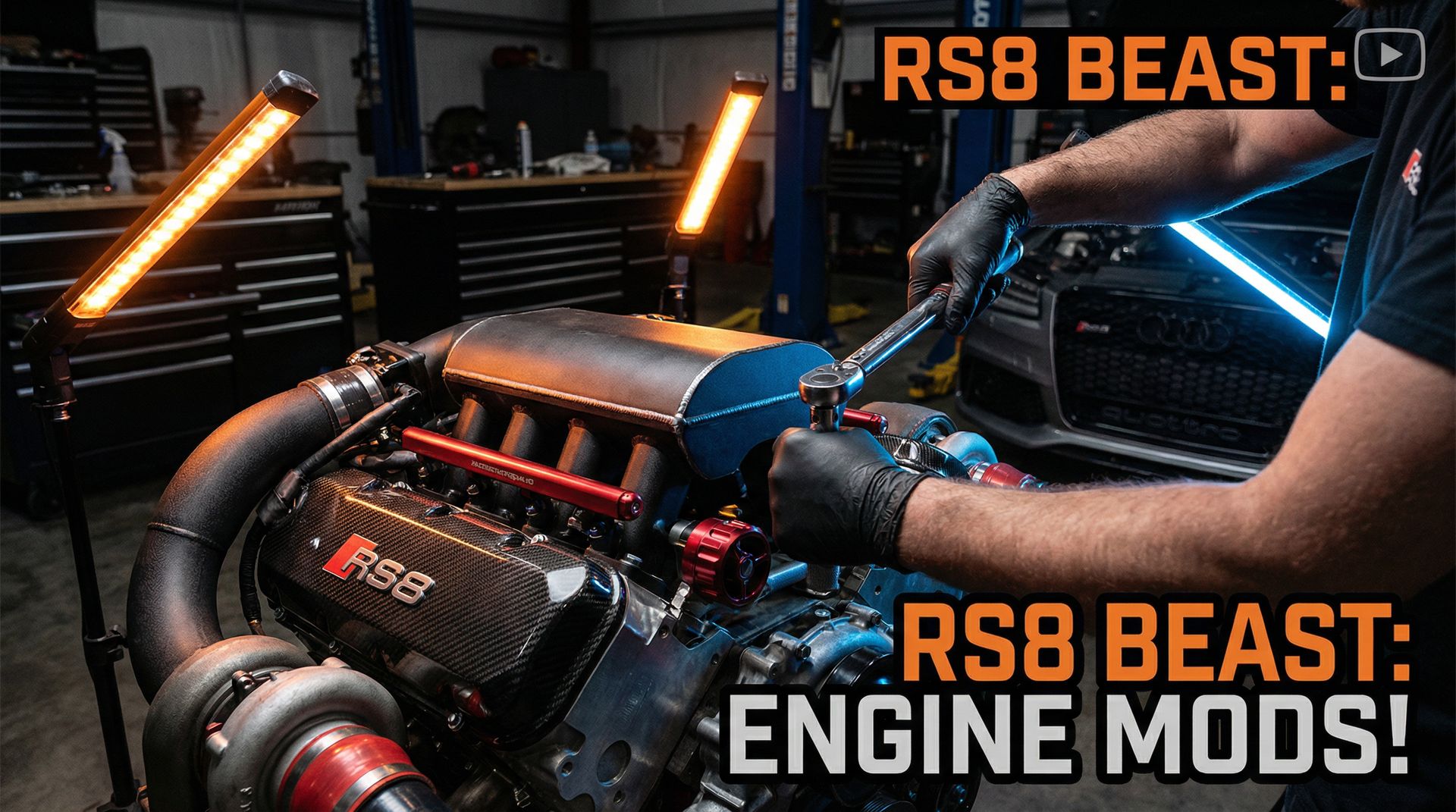 动漫修车视频教程-发动机涡轮增压改装全过程